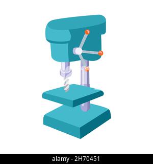 Drilling machine icon. Flat illustration of drilling machine vector icon Stock Vector