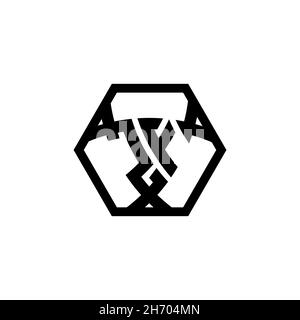 ZF Monogram logo letter with triangle shield shape hexagonal rounded. Triangle monogram logo, shield monogram logo, triangle shield letter. Stock Vector