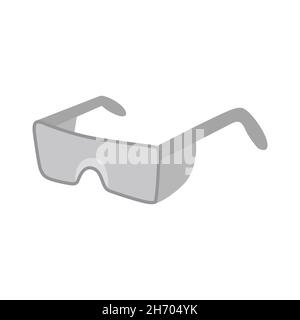 Welder glasses icon. Flat illustration of welder's glasses vector icon, isolated on white background Stock Vector