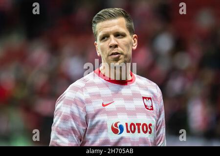 Warsaw, Poland. 15th Nov, 2021. Wojciech Szczesny of Poland seen during the FIFA World Cup 2022 Qatar qualifying match between Poland and Hungary at PGE Narodowy Stadium. Final score; Poland 1:2 Hungary. Credit: SOPA Images Limited/Alamy Live News Stock Photo