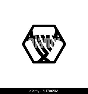 OX Monogram logo letter with triangle shield shape hexagonal rounded. Triangle monogram logo, shield monogram logo, triangle shield letter. Stock Vector