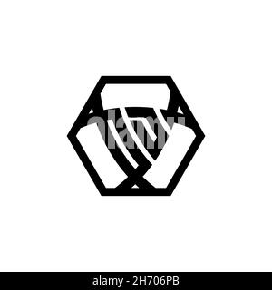 OD Monogram logo letter with triangle shield shape hexagonal rounded. Triangle monogram logo, shield monogram logo, triangle shield letter. Stock Vector
