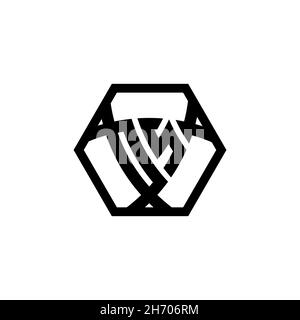 OS Monogram logo letter with triangle shield shape hexagonal rounded. Triangle monogram logo, shield monogram logo, triangle shield letter. Stock Vector