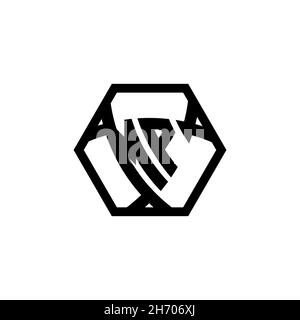 MP Monogram logo letter with triangle shield shape hexagonal rounded. Triangle monogram logo, shield monogram logo, triangle shield letter. Stock Vector