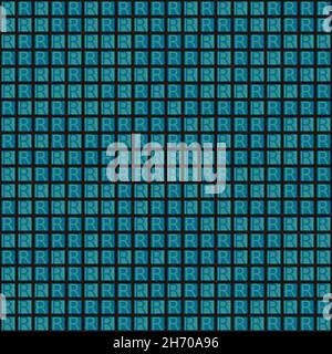 Abstract Geometrical generative computational art illustration Stock Vector