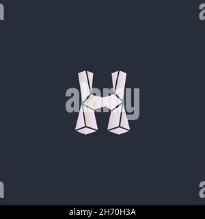Creative Innovative Initial H logo. H Letter Minimal luxury Monogram. Professional initial design. Premium Business typeface. Alphabet symbol and sign Stock Vector