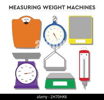 Measuring weight machine Stock Vector