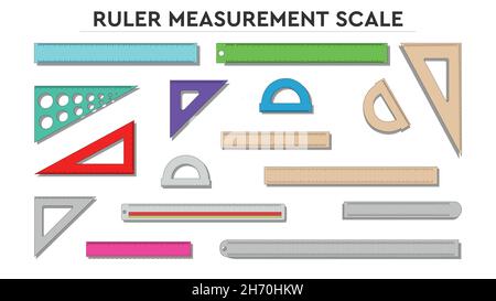 Geometric measurement scale Stock Vector