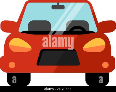 Simple car vector illustration ( front view ) Stock Vector
