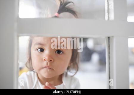 Portrait of cute baby girl Stock Photo