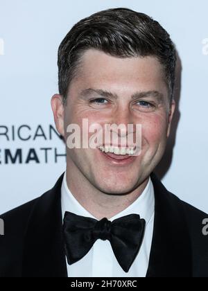 Beverly Hills, United States. 18th Nov, 2021. BEVERLY HILLS, LOS ANGELES, CALIFORNIA, USA - NOVEMBER 18: Comedian Colin Jost arrives at the 35th Annual American Cinematheque Awards Honoring Scarlett Johansson held at The Beverly Hilton Hotel on November 18, 2021 in Beverly Hills, Los Angeles, California, United States. (Photo by Xavier Collin/Image Press Agency/Sipa USA) Credit: Sipa USA/Alamy Live News Stock Photo