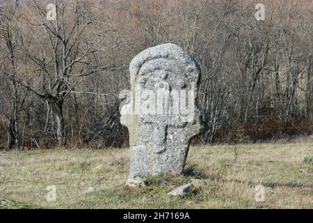 Nekropola sa stećcima Maculje: Graveyard with medieaval monumental tombstones (Rostovo, Novi Travnik, Bosnia and Herzegovina), world cultural heritage Stock Photo