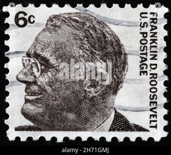 President Franklin Delano Roosevelt on american postage stamp