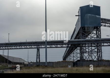 Port of Tyne the location of the Dogger Bank Wind Farm development, 50:50 joint venture between Equinor and SSE Renewables, Newcastle, England, UK Stock Photo