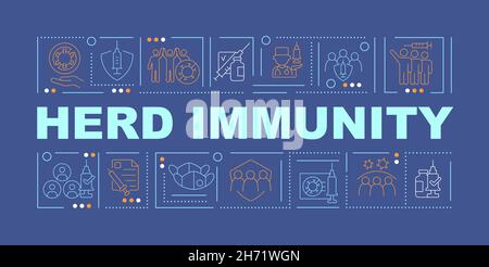 Community immunity word concepts banner Stock Vector