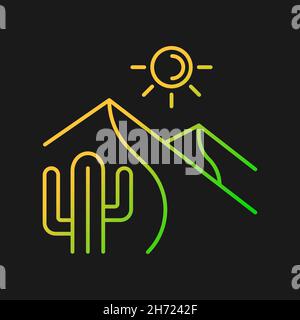 Hot desert gradient vector icon for dark theme Stock Vector