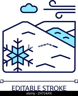 Cold desert RGB color icon Stock Vector