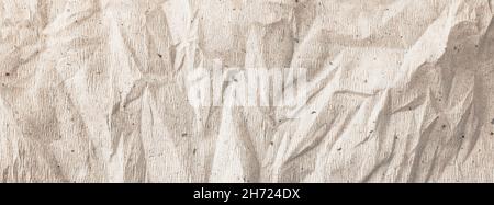 Gray, crumpled old paper texture Concept vintage background, banner. Vintage paper. Crumpled cardboard. Copy cpace Stock Photo