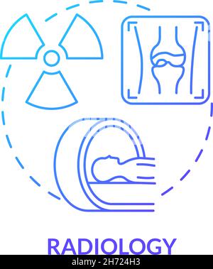 Radiology blue gradient concept icon Stock Vector