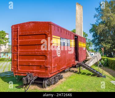 The Armoured Train on-site museum which is a Cuban National Monument Stock Photo