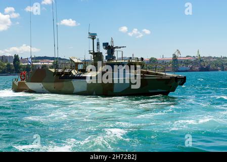 Russian Baltic Fleet receives new patrol boat. Crimea Stock Photo