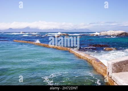 Miller's Point Tidal Pool off the False Bay coast of Cape Town South Africa Stock Photo