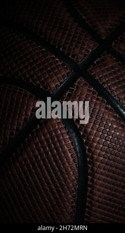 Basketball ball in low key Stock Photo