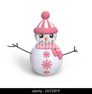 Christmas greeting card with the image of a snowman Stock Photo - Alamy