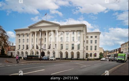 Queens Hotel in Cheltenham Gloucestershire, UK on 16 November 2021 Stock Photo