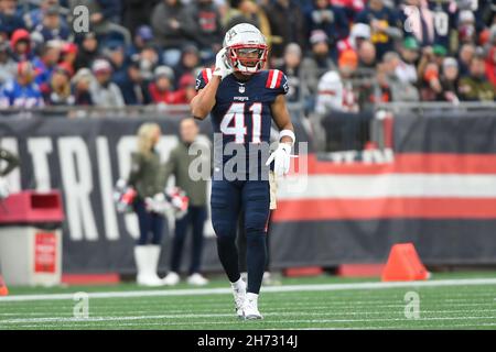 November 14, 2021: New England Patriots cornerback Myles Bryant