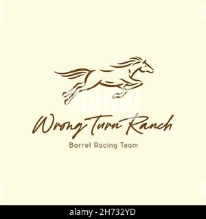 Horse animal logo concept silhouette Stock Vector