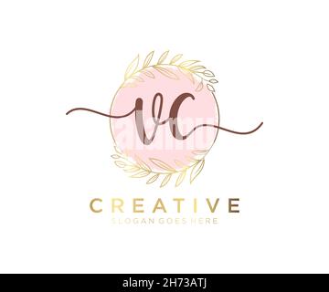 VC feminine logo. Usable for Nature, Salon, Spa, Cosmetic and Beauty ...