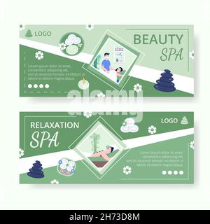 Beauty Spa and Yoga Banner Editable of Square Background Suitable for Social media, Feed, Card, Greetings, Print and Web Internet Ads Stock Vector