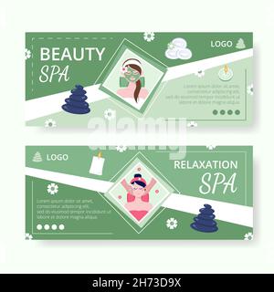 Beauty Spa and Yoga Banner Editable of Square Background Suitable for Social media, Feed, Card, Greetings, Print and Web Internet Ads Stock Vector