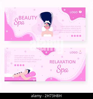 Beauty Spa and Yoga Banner Editable of Square Background Suitable for Social Media, Feed, Card, Greetings, Print and Web Internet Ads Stock Vector