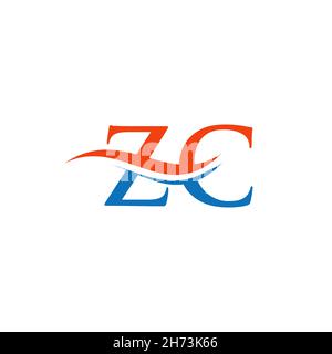 ZC Linked Logo for business and company identity. Creative Letter ZC Logo Vector Stock Vector