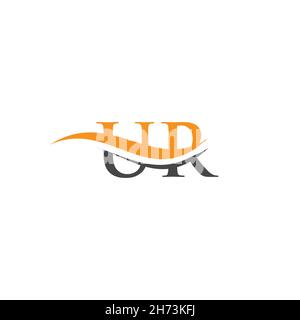 UR logo design. Initial UR letter logo design. Stock Vector