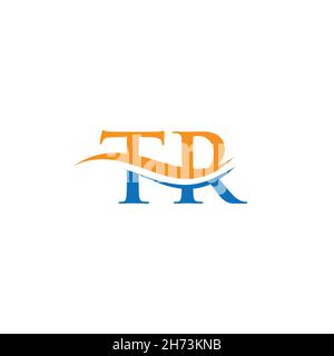 TR logo design. Initial TR letter logo design. Stock Vector