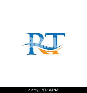 Initial RT letter business logo design vector template with minimal and modern trendy. RT letter logo Stock Vector