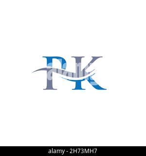 Initial linked letter PK logo design. Modern letter PK logo design vector with modern trendy Stock Vector