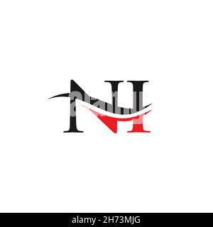 Initial NI letter logo design with modern trendy. NI logo design Stock Vector