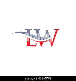Modern LW Logo Design for business and company identity. Creative LW letter with luxury concept. Stock Vector
