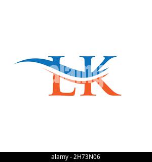 Initial LK letter business logo design vector template with minimal and modern trendy. Stock Vector