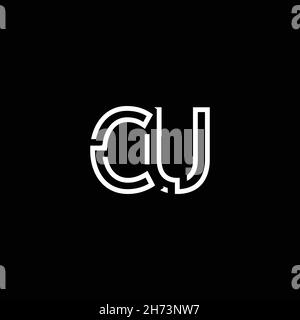 Professional Innovative Initial CU logo and CU logo. Letter CU Minimal elegant Monogram. Premium Business Artistic Alphabet symbol and sign Stock Vector