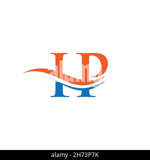 Initial IP letter linked logo vector template. Swoosh letter IP logo design. IP Logo design vector Stock Vector