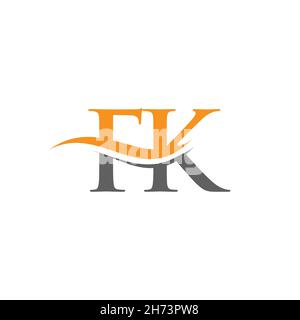 Initial FK letter business logo design vector template with minimal and modern trendy. Stock Vector