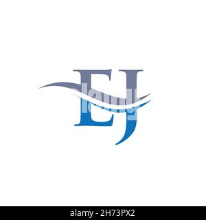 Initial linked letter EJ logo design. Modern letter EJ logo design vector with modern trendy Stock Vector
