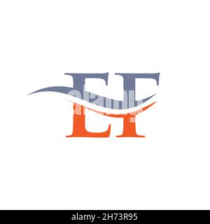 EF Letter Linked Logo for business and company identity. Initial Letter EF Logo Vector Template. Stock Vector