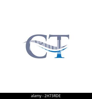 Initial linked letter CT logo design. Modern letter CT logo design vector with modern trendy Stock Vector