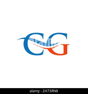 Creative CG letter with luxury concept. Modern CG Logo Design for business and company identity. Stock Vector